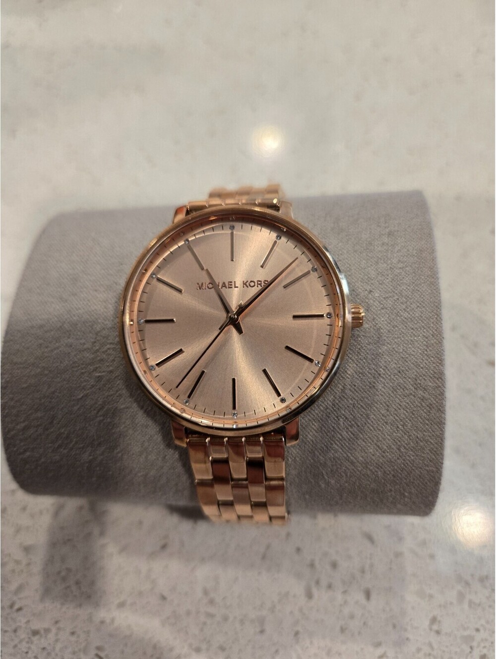 Michael Kors MK3897 Pyper Crystal Rose Dial Women's Watch